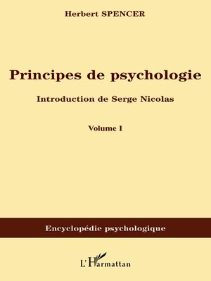 cover image of Principes de psychologie, Volume 1